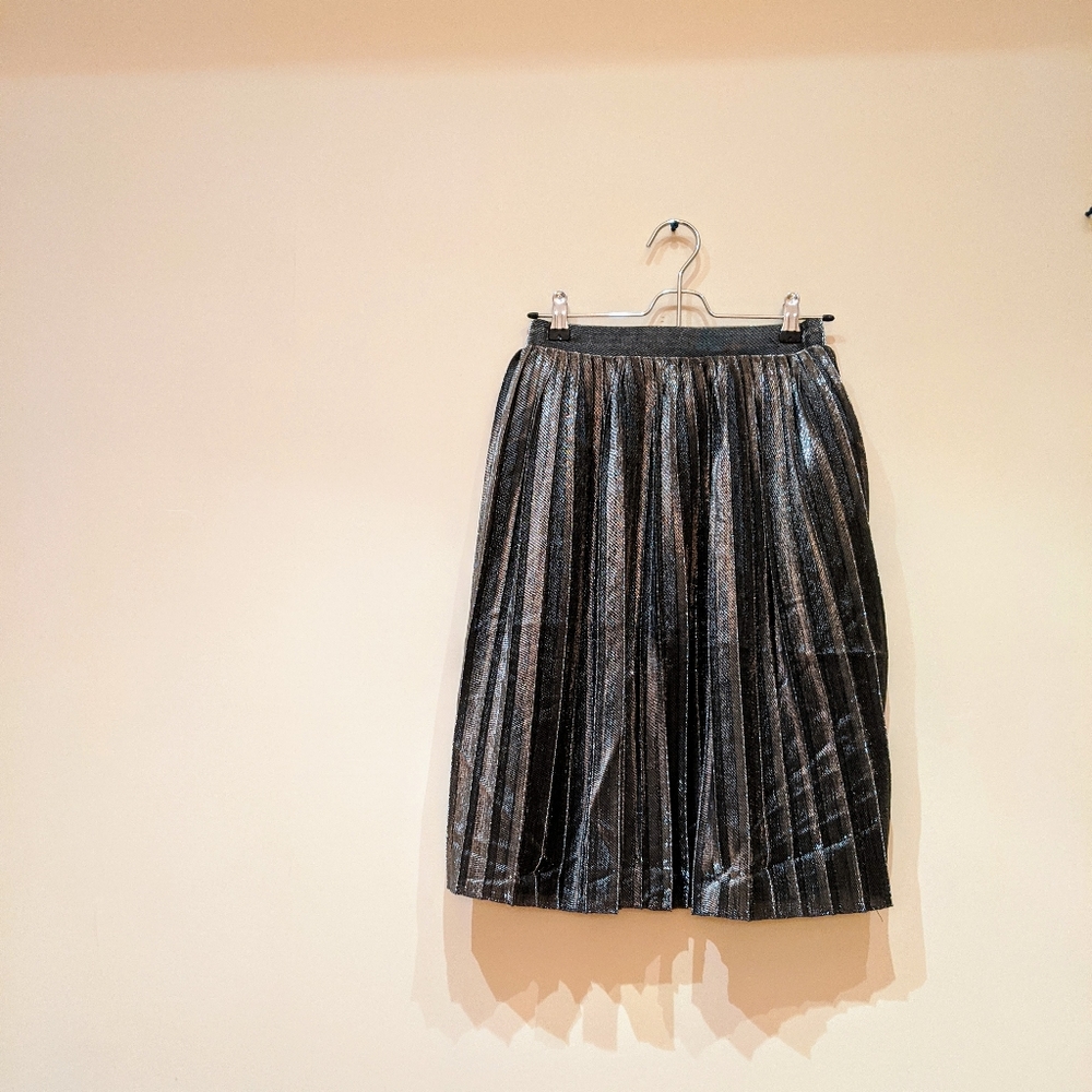 Accordion Pleated Skirt midi party winter new club - Picture 2 of 6